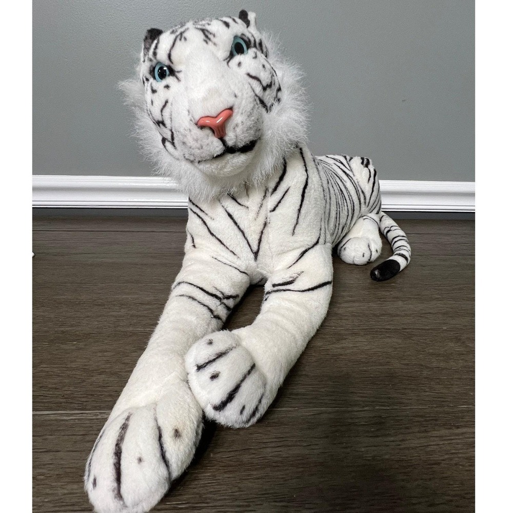 Kellytoy USA White Tiger Striped Plush‎ Stuffed Animal Toy Kids
